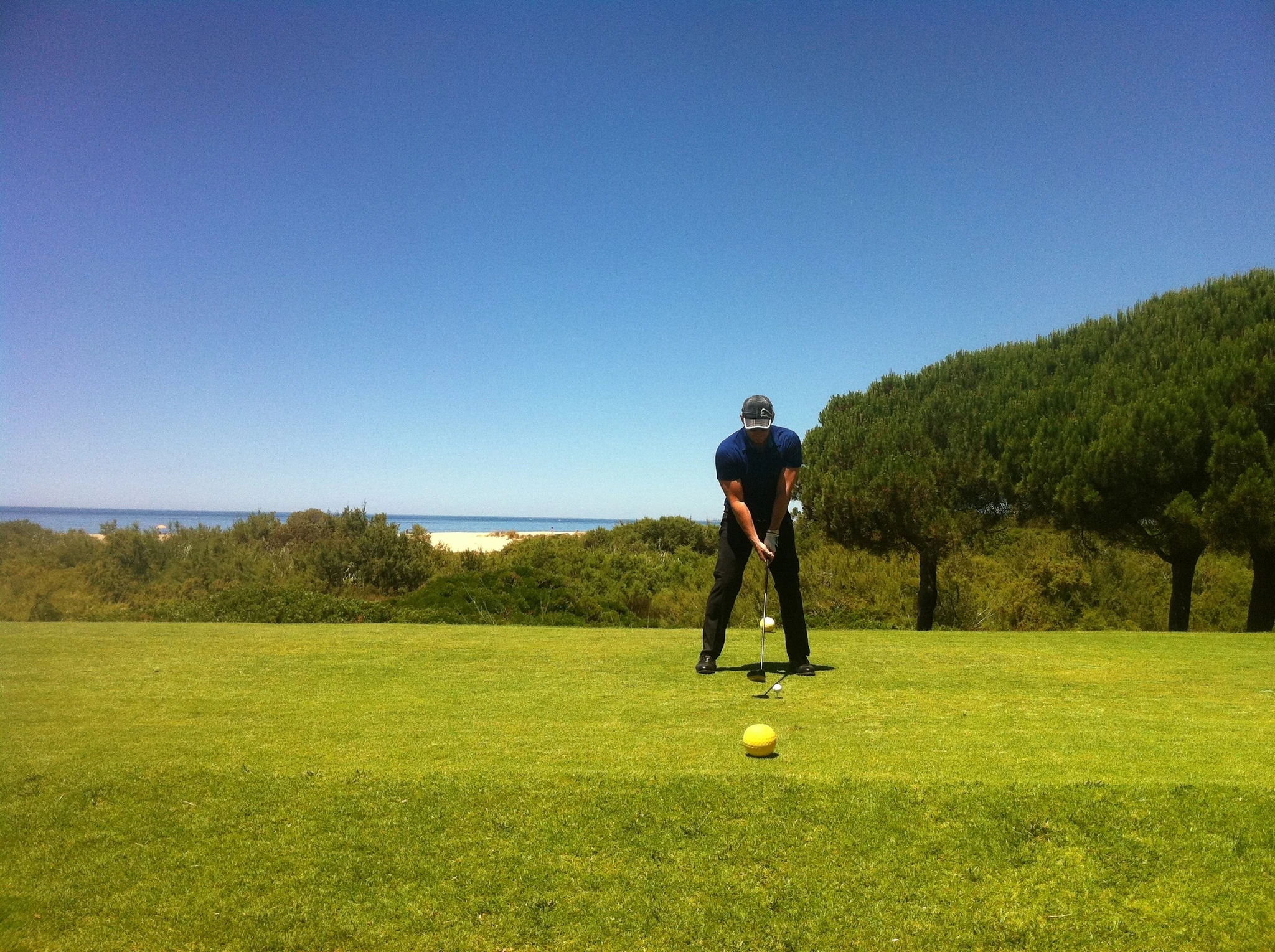 Love a game of Golf, preparing to hit the ball 'straight down the middle'&nbsp;in Portugal.
