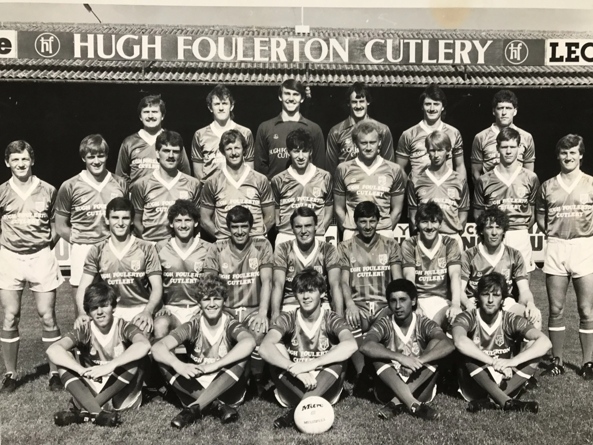 Tranmere Rovers Team 1984/1985 - Team mate Neville Powell sitting on the right of the picture.